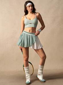 VARSIVA 女士条纹百褶休闲健身运动裙 - 彩色 - 查看 8