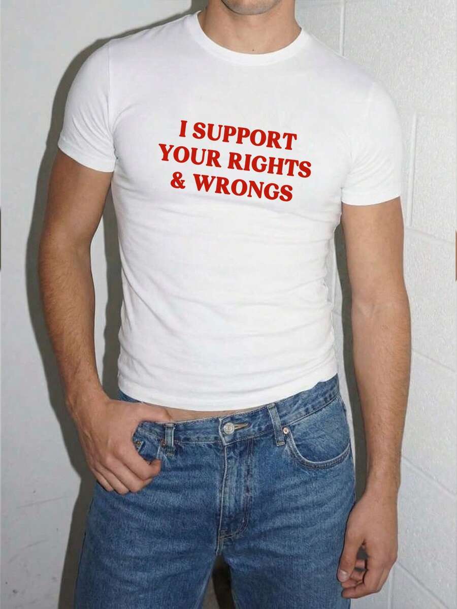 Manfinity Unisex Men's  Casual Short Sleeve  T-Shirt,  Streetwear ,Summer, Fashionable Daily Wear, - White - View 1