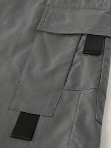 And Modern Work Shorts For Men Design With Multiple Angles For Practicality For Leisure, Sports And Outdoor Activities. - Grey - View 6