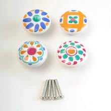 Cirelle 1 tay nắm gốm kiểu Địa Trung Hải mộc mạc, thích hợp cho ngăn kéo tủ, tủ quần áo, bàn đầu giường, bàn trang điểm, kết hợp với đồ trang trí nhà cửa, thích hợp làm quà tặng Giáng sinh, Halloween, Năm mới. - Nhiều màu - Xem 13