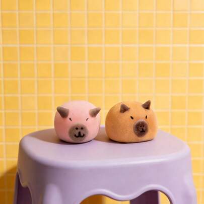 Joivida 1Pc/2pcs Cute Pig Bath Sponge Ball, Ultra Soft Bath Sponge For Bathing Face Washing Body Scrubbing, Lathers Well,No Breakage, Bathroom Sponge Scrubber, Two Colors Optional, Back School Gift,Students, Top Choice For Gifting