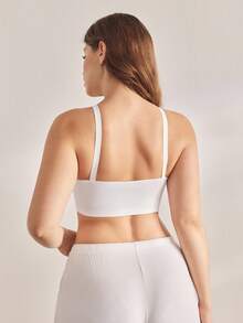 Ocili 1 pieza Sujetador inalámbrico sin costuras para talla grande - Blanco - Ver 2