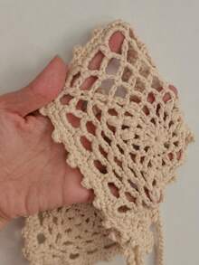 Swim SXY 2pcs/Set Women Hollow Cover-Ups Swimsuit, Sexy Beach Cover Up, Vacation Style For Summer - Apricot - View 4