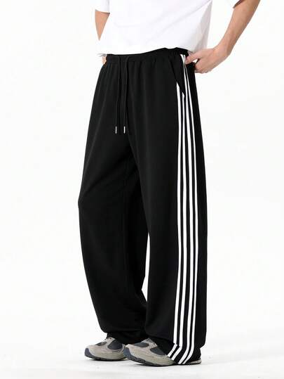 Manfinity Sport Corelite 男士抽绳腰带撞色休闲百搭日常运动裤