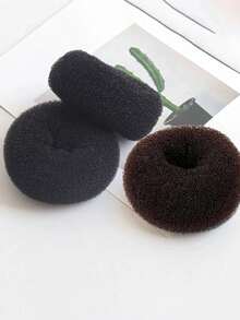 3/6Pcs Donut Hair Styling Tool Kit, Bun Maker Sponge For Messy Bun, DIY Hair Ring Wrapper For Women & Girls, Hair Styling Accessories For Perfect Ballerina Bun - Multicolor - View 6
