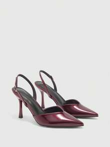 CUCCOO BIZCHIC Women Shoes Pointed Simple High Heels Versatile Daily Spring Shoes - Red Violet - View 1