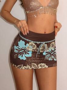 EgrlEra Women's Casual Floral Print Mini Skirt - Multicolor - View 5