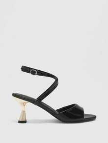 CUCCOO CHICEST Women's Buckle Design Fashion Daily Wear High Heel Sandals - Black - View 2