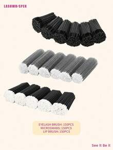 Bộ cọ chải mi dùng một lần 10/60/150/300/450/600/750/900 chiếc, cọ 2 trong 1, cọ tán mascara và cọ môi, bộ dụng cụ nối mi mềm mại kèm dụng cụ làm sạch hai đầu dành cho nghệ sĩ nối mi, sử dụng tại nhà và salon. - Nhiều màu - Xem 25