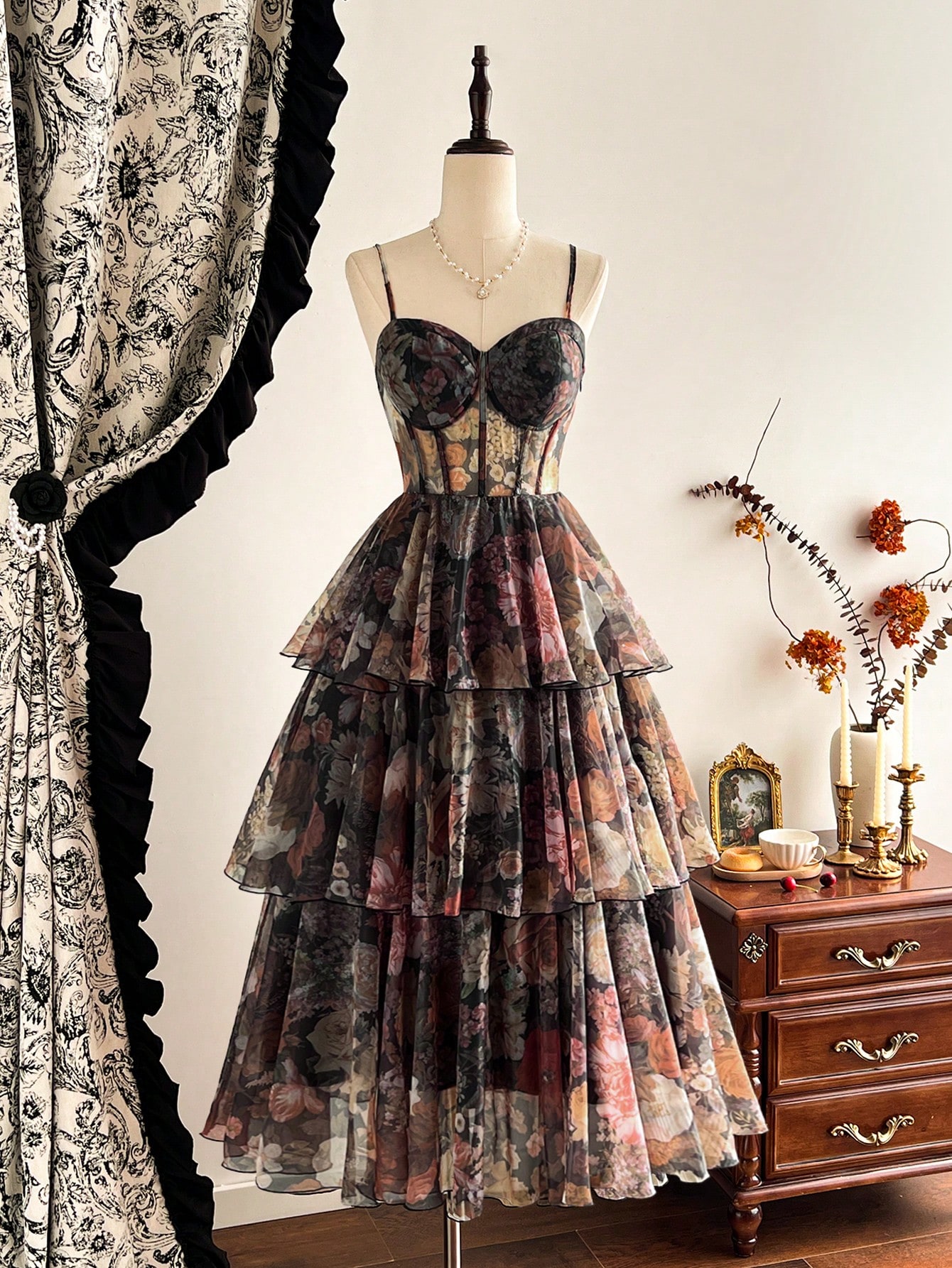 Vintamour فستان نسائي كلاسيكي أنيق عتيق، فستان مطب...