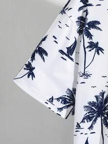 SHEIN Teen Boys Summer Vacation Holiday Casual School Style Stripe Short Sleeve T-Shirt And Shorts 2 Piece Sets,Soft Comfortable Fashion Beach Sport Outfit - Multicolor - View 6
