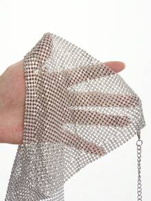 Mistrie 女士时尚性感金属水钻音乐节露背吊带上衣 - 銀色 - 查看 6