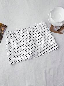 Tween Girls White Polka Dot Skirt With Built-In Shorts - White - View 2