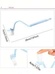 1 件 V 型马桶刷，小马桶刷，弧形设计的塑料马桶清洁刷，适用于浴室和厕所清洁，方便深度清洁马桶，清洁角落和缝隙圣诞节节日礼物赠送浴室装饰夏季 - 藍色 - 查看 5