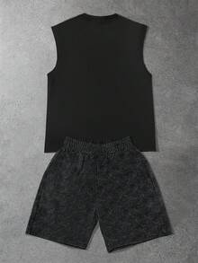 Manfinity EMRG Bộ áo vest nam in hình tượng thiên thần và khẩu hiệu Los Angeles Saint, áo không tay và quần short phong cách đường phố Mỹ, bộ đồ hai mảnh nam, áo thun in hình, áo nữ, trang phục thường ngày, trang phục mùa xuân, trang phục ngày lễ, áo đen, quần áo mùa xuân, áo sơ mi nữ, trang phục mùa xuân, bộ đồ hai mảnh nam, áo tank top cỡ lớn, thời trang SS26 mới, trang phục không tay nam, trang phục mùa hè, quần áo mùa xuân, áo mùa hè cho nữ, thời trang SS26 mới. - Nhiều màu - Xem 2