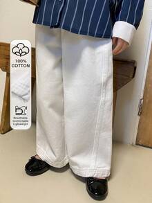 DAZY Girls White Denim Jeans - White - View 1