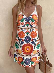 Sylviya Váy ngắn họa tiết hoa giản dị dành cho nữ phù hợp cho mùa xuân và mùa hè - Nhiều màu - Xem 7