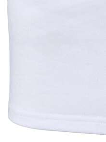 Manfinity Homme Men's Summer Casual Vacation Business Daily Commute Embroidered Contrast Striped Trim V-Neck Short Sleeve Polo Shirt - White - View 5