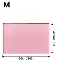 1 tấm lót bàn ăn cho thú cưng bằng silicon in nhiều dấu chân. - Hồng - Xem 8