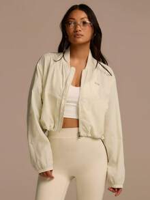 Fluxe Women's Casual Versatile Drawstring Hem Jacket - Yellow - View 4