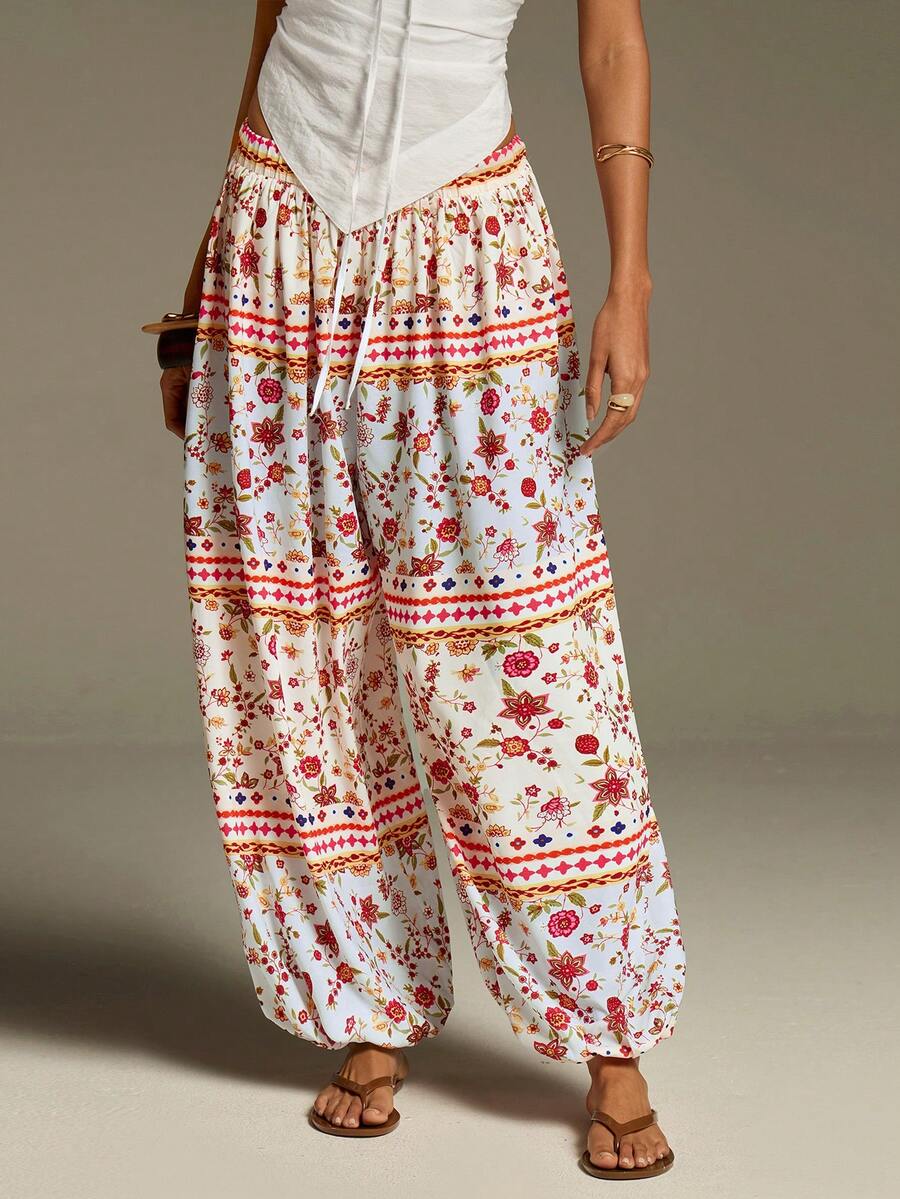 Athîral 女士休闲度假印花灯笼裤 - 彩色 - 查看 1