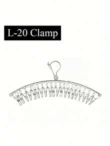 1pc Stainless Steel Windproof Multi-Clip Clothes Hanger For Underwear And Socks Drying,Spring,Minimalist,Summer Tops - Silver - View 10