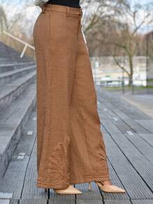 Mima John Women's Elegant Office Wear Trousers, New Autumn/Winter Design - Brown - View 3