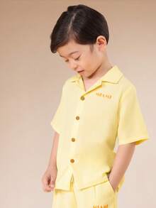 SUMWON 男童衬衫套装 - 黃色 - 查看 5