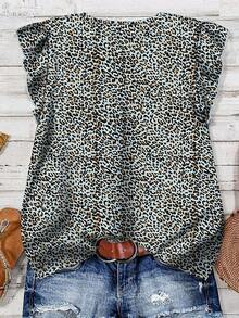 Rusticease Áo sơ mi nữ cổ chữ V in họa tiết toàn thân, cài một hàng khuy, kiểu dáng thường ngày, thích hợp cho mùa hè. - Nhiều màu - Xem 2