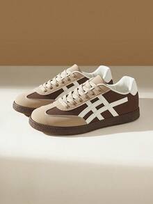 CUCCOO EASI Zapatos planos de uso casual diario con colores contrastantes para mujer - Marrón - Ver 5