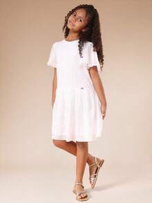 SUMWON Tween Girls Dresses - White - View 7