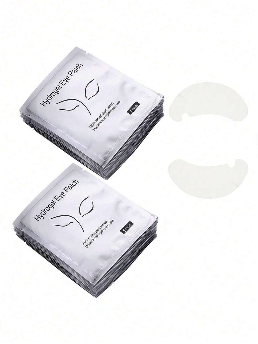 50 Cặp Miếng Dán Mắt Dùng Cho Nối Mi, Miếng Dán Gel Mi Bằng Vải Không Dệt Dùng Cho Trang Điểm Mắt Làm Đẹp - Bạc - Xem 1