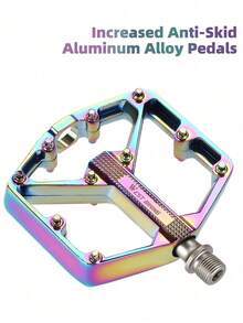 1 Pair WEST BIKING Bicycle Aluminum Alloy Bearings Lubricated Platform Pedals, Mountain Bike Riding Equipment - Multicolor - View 2