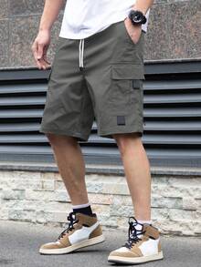 And Modern Work Shorts For Men Design With Multiple Angles For Practicality For Leisure, Sports And Outdoor Activities. - Grey - View 5