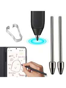 Metal Tip Compatible With Samsung Tab S6 S7 S8 S9 Series Tip Galaxy Note20 Note10 Stylus Tip S22 S23 S24 Ultra Replacement Nib Gifts For Mother, Family, Friends, Birthday, Holiday Pen Accessories - Silver - View 3