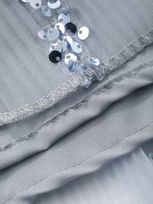 DAZY Đầm dài ngang gối không tay đính sequin thanh lịch dành cho nữ, đầm hè chống nắng cho nữ. - Màu xanh lam - Xem 8