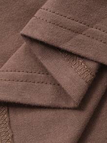 Hapijoa Young Boys' Oversized Crew Neck Long Sleeve Casual Pullover Sweatshirt - Brown - View 9