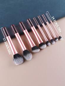 7件套多功能化妆刷套装：散粉刷、腮红刷、粉底刷、眼影刷、晕染刷、遮瑕刷、化妆工具 - 橘色 - 查看 3