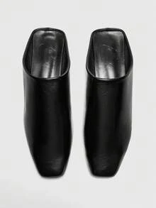 CUCCOO BIZCHIC Women Solid Casual Classic Mules - Black - View 2