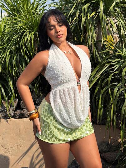 Rustia Plus Size Women Casual Sexy Knit Camisole