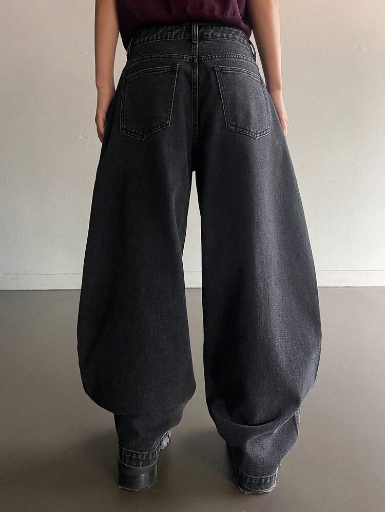 Jeans acampanados de estilo vaquero holgados y de patchwork para mujer, estilo casual de calle, primavera/verano Y2k