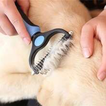 Pet Fur Cutter, Dog Grooming Shedding Tool, Double-Sided Pet Brush, Pet Supplies - Multicolor - View 1