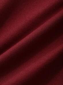 DAZY Women's Round Neck Long Sleeve Open Front Solid Color Fitted Short Street Casual Jacket Summer - Burgundy - View 7