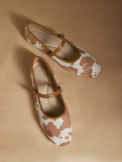 Rosivie Zapatos planos casuales y versátiles con diseño de hebilla para mujer