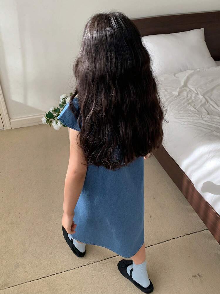 Girls' Denim Jumper Dress, Fall