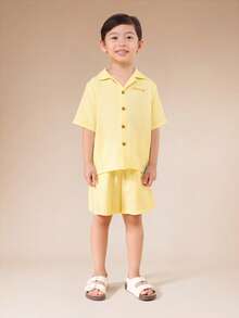 SUMWON 男童衬衫套装 - 黃色 - 查看 6