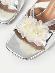 CUCCOO HITCHD Wemenshoes Spring/Summer Fashion High Heel Sandals - Silver - View 4