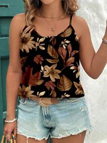 EMERY ROSE Áo camisole nữ cỡ lớn in họa tiết hoa, thời trang, đa năng, thích hợp mặc hàng ngày. - Nhiều màu - Xem 5