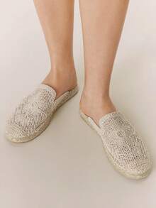 Styleloop Women's Casual Woven Slip-On Flats Holiday Travel Essential Boho Cowgirl Outfit - Apricot - View 1