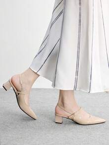 CUCCOO BIZCHIC Giày sandal cao gót dành cho nữ - Màu be - Xem 3